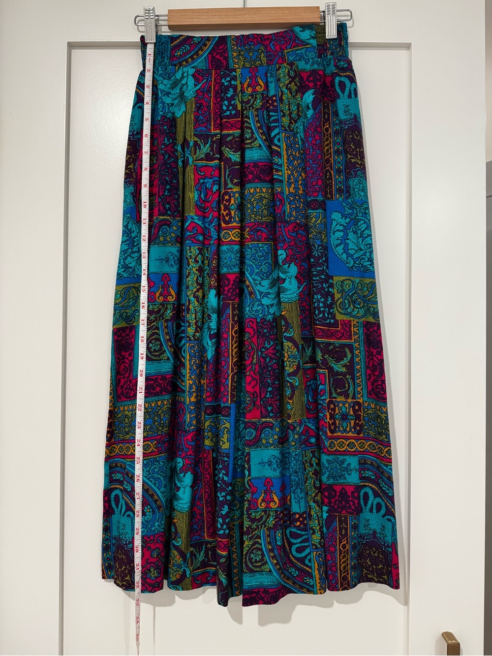 Vintage Norton McNaughton Paisley Rayon Midi Skirt Size 8